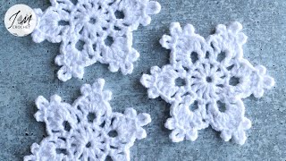 ❄️How to Crochet a Simple and Easy Snowflake [upl. by Benildis]