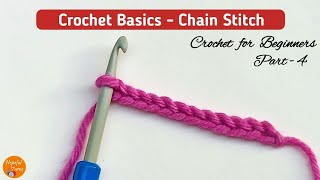 How to Crochet Chain Stitch  BEGINNERS Series  Lesson 4 [upl. by Townie261]