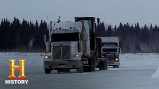 Ice Road Truckers Lisas Icy Fall S8 E12  History [upl. by Aneret656]