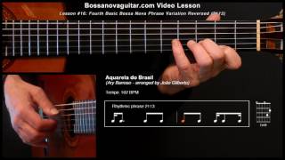 Aquarela do Brasil Brazil  Bossa Nova Guitar Lesson 16 Partido Alto Phrase Variation [upl. by Ikoek]