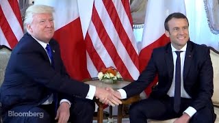 MacronTrump Handshake Under the Microscope [upl. by Linzer]