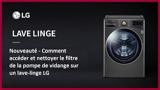 Comment accéder et nettoyer le filtre de la pompe de vidange sur un lavelinge LG [upl. by Champaigne]