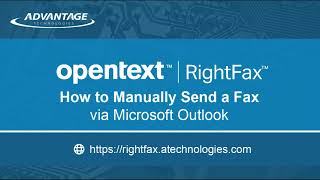 How to Manually Send a Fax in RightFax via Outlook [upl. by Enahsed]