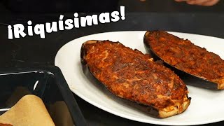 BERENJENAS RELLENAS de carne picada  RECETA Rápida y sencilla [upl. by Anitnas147]