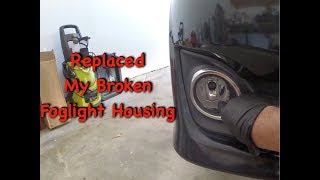 Replacing broken fog light housing [upl. by Nathalie]