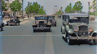 California 1935 Wilshire Blvd in color 60fps Remastered wsound design added [upl. by Eahsel495]