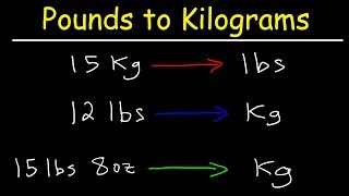 How To Convert From Pounds To Kilograms and Kilograms to Pounds [upl. by Ocirred]