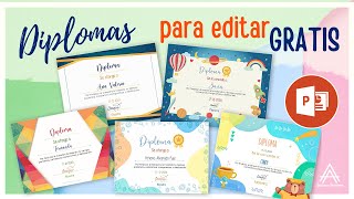 🔵 𝗗𝗜𝗣𝗟𝗢𝗠𝗔𝗦 para descargar y modificar 𝗚𝗥𝗔𝗧𝗜𝗦  Certificados editables GRATIS  Envíalos o imprímelos [upl. by Nordek71]