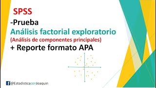 Análisis factorial exploratorio SPSS formato APA [upl. by Amle]