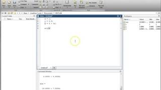 MATLAB Introduction Using the Editor [upl. by Rika]