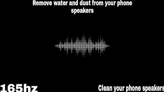 remove water and dust from speakers 165hz speakercleaner [upl. by Ydnyl]