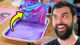 Trying Water Marbling For The First Time [upl. by Attikram]