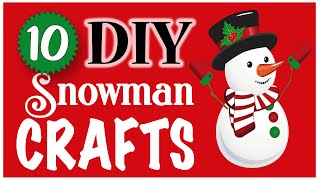 10 EASY Snowman Crafts 🎄 CHRISTMAS DIY  Dollar Tree DIY [upl. by Kinney]