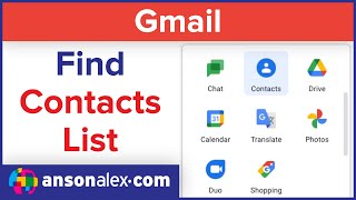 How to Find Your Contacts List in Gmail [upl. by Briny]