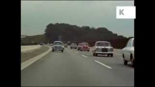 1960s Europe Motorway Driving Rare Colour 35mm Archive Footage Vintage Cars [upl. by Fine]