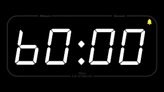 60 MINUTE  TIMER amp ALARM  1080p  COUNTDOWN [upl. by Ymerrej]