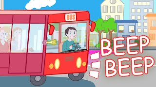 WHEELS ON THE BUS Nursery Rhyme with Lyrics [upl. by Wengert]