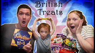 Americans first time trying British Snacks and Sweets [upl. by Adnuahsar773]