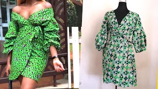 How to Sew a Wrap dress Easy Method Start to Finish [upl. by Omrellug]