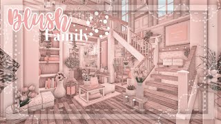 Bloxburg  Blush Family House  House Build  Tour [upl. by Polky]