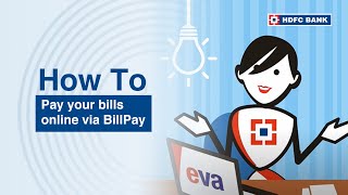 How To Pay your bills online via BillPay  HDFC Bank [upl. by Alyworth]