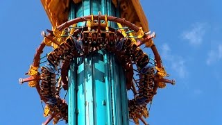 Falcons Fury offride HD 60fps Busch Gardens Tampa [upl. by Luhem37]