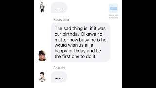 Haikyuu texts Real friends Oikawa angst [upl. by Oicneserc378]