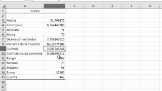 Función Análisis de Datos en Excel Estadiística Descriptiva [upl. by Lebezej180]