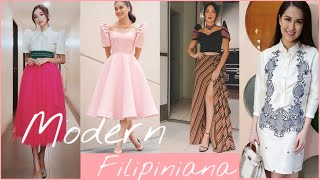 MODERN FILIPINIANA OUTFIT IDEAS [upl. by Tenner]