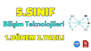 5Sınıf Bilişim Teknolojileri 1Dönem 2Yazılı Soruları ve Çözümü Yeni [upl. by Nanfa504]