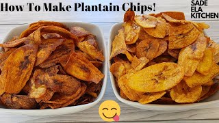 How To Make Plantain Chips [upl. by Yahsal]