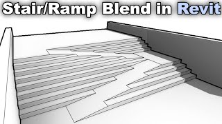 Stair Ramp Blend in Revit Tutorial [upl. by Eelirrem800]