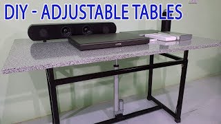 Build a Adjustable Height Tables at home [upl. by Grosmark]