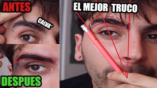 TUTORIAL COMO DEPILAR Y RELLENAR LAS CEJAS  EL MEJOR TRUCO COMO HACERSE CEJAS PERFECTAS HOMBRE [upl. by Acinemod803]