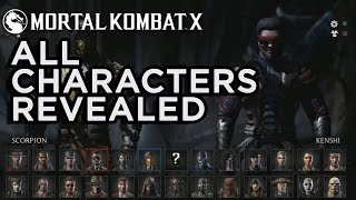 All Characters Revealed  Mortal Kombat X Official Roster [upl. by Barboza173]