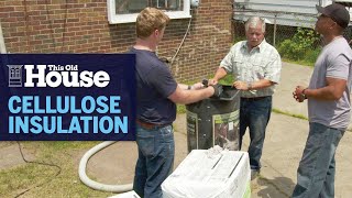 How to Blow in Cellulose Insulation  This Old House [upl. by Florance]