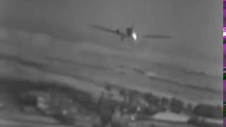 Ju 52 Shot Down  Closeup WW2 Gun Camera Footage [upl. by Sug]