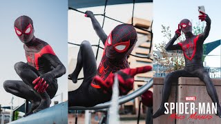 REAL LIFE MILES MORALES PS5 SPIDERMAN SUIT UNBOXING amp REVIEW [upl. by Ruddy80]