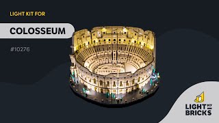 LIGHT MY BRICKS  Colosseum 10276 Light Kit Video Demonstration [upl. by Konikow]