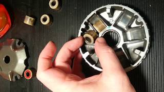 How to correctly install a variator roller weights [upl. by Serge]