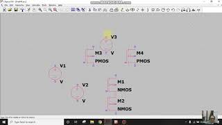 NAND using CMOS in LTSpice [upl. by Nodnarb]