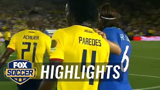 Brazil vs Ecuador  2016 Copa America Highlights [upl. by Malarkey]