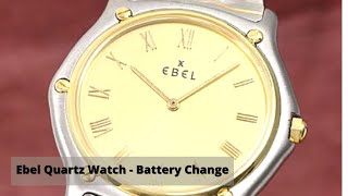 Ebel Movement 81 Quartz Watch Battery Replacement  Watch Repair Tutorial [upl. by Bortman]