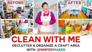 Clean with Me  Messy amp Cluttered Craft Room  Organization Motivation [upl. by Pennebaker757]