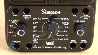 Simpson 260 Series Analog Multimeter [upl. by Yesdnil]