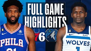 76ERS at TIMBERWOLVES  FULL GAME HIGHLIGHTS  March 7 2023 [upl. by Ahsilyt]