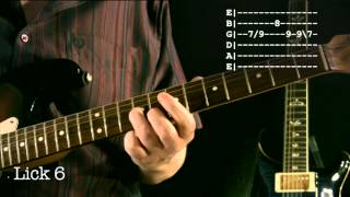 Easy A minor Blues Licks Lesson [upl. by Noli959]