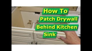 Drywall Repair Fix Drywall Holes Under Sinks  DIY [upl. by Rehposirhc]