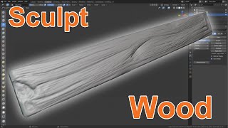 how to sculpt wood in blender [upl. by Yentihw]