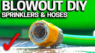 How to Winterize Lawn Sprinklers amp Hoses DIY BLOWOUT [upl. by Austreng396]